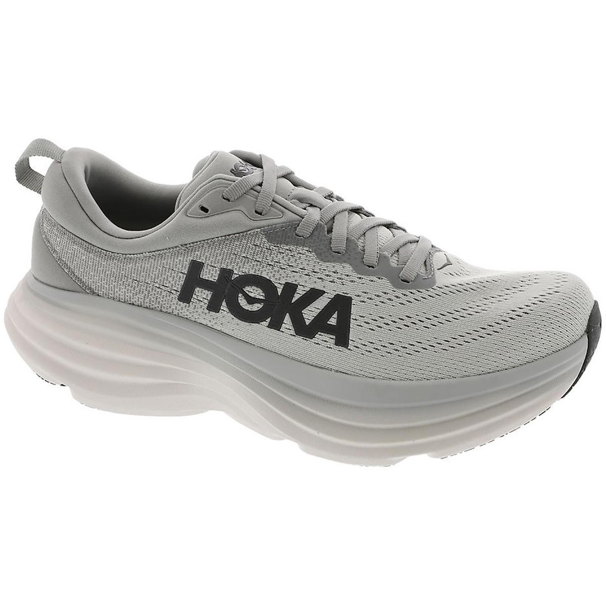 Hoka One One Mens Bondi 8 Fitness Athletic and Training Shoes Sneakers Bhfo 2979 - Shark/Harbor Mist