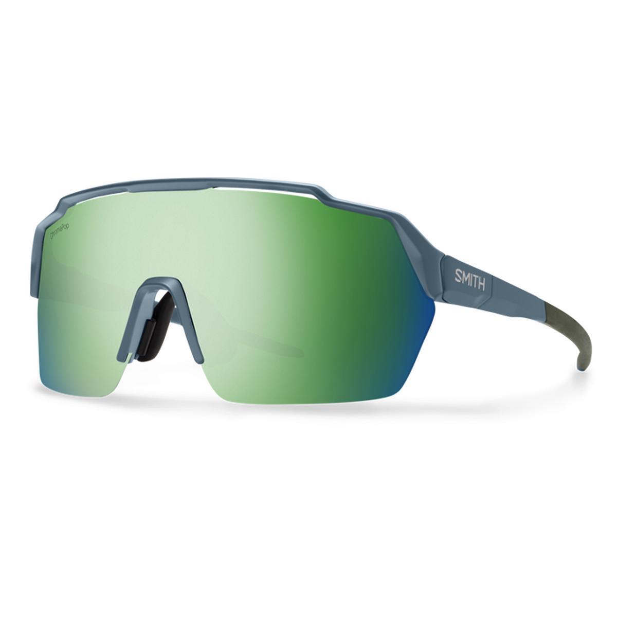 Smith Shift Split Mag Sunglasses 2024 Matte Stone / Moss w/ ChromaPop Green Mirror Lens