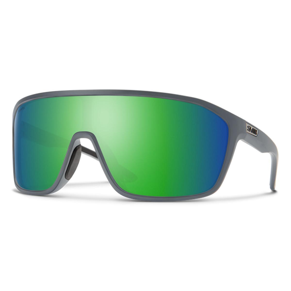 Smith Boomtown Sunglasses 2024 Matte Cement w/ ChromaPop Polarized Green Mirror