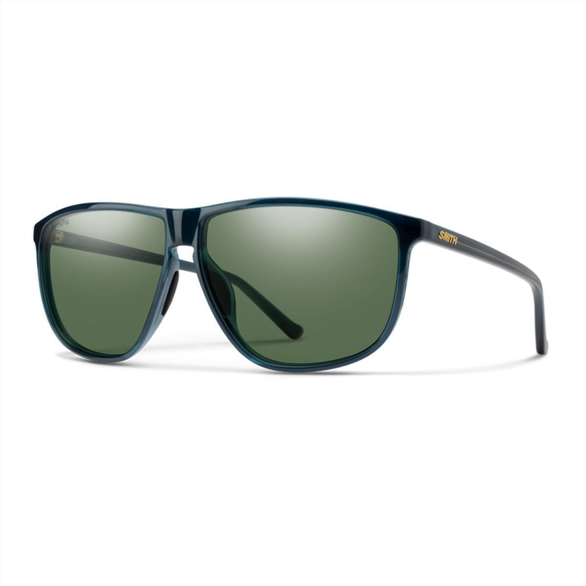 Smith Mono Lake Sunglasses Pacific Crystal w/ Chromapop Polarized Gray Green