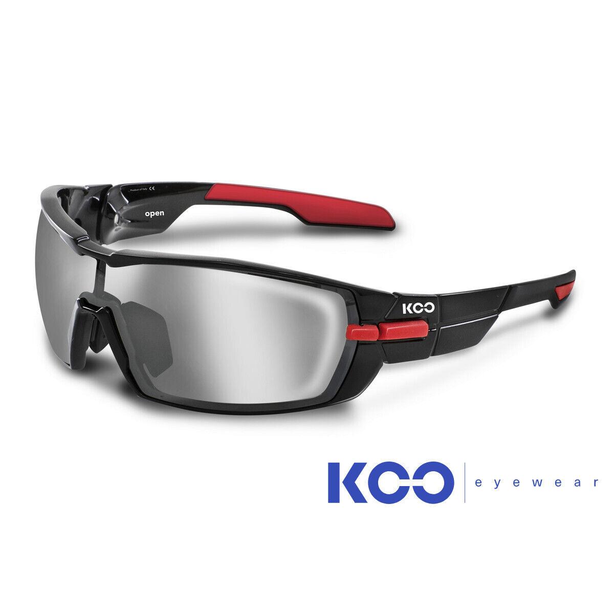 Koo Open Cycling Bike Sunglasses Black/red Frame Multi Lenses Hardcase