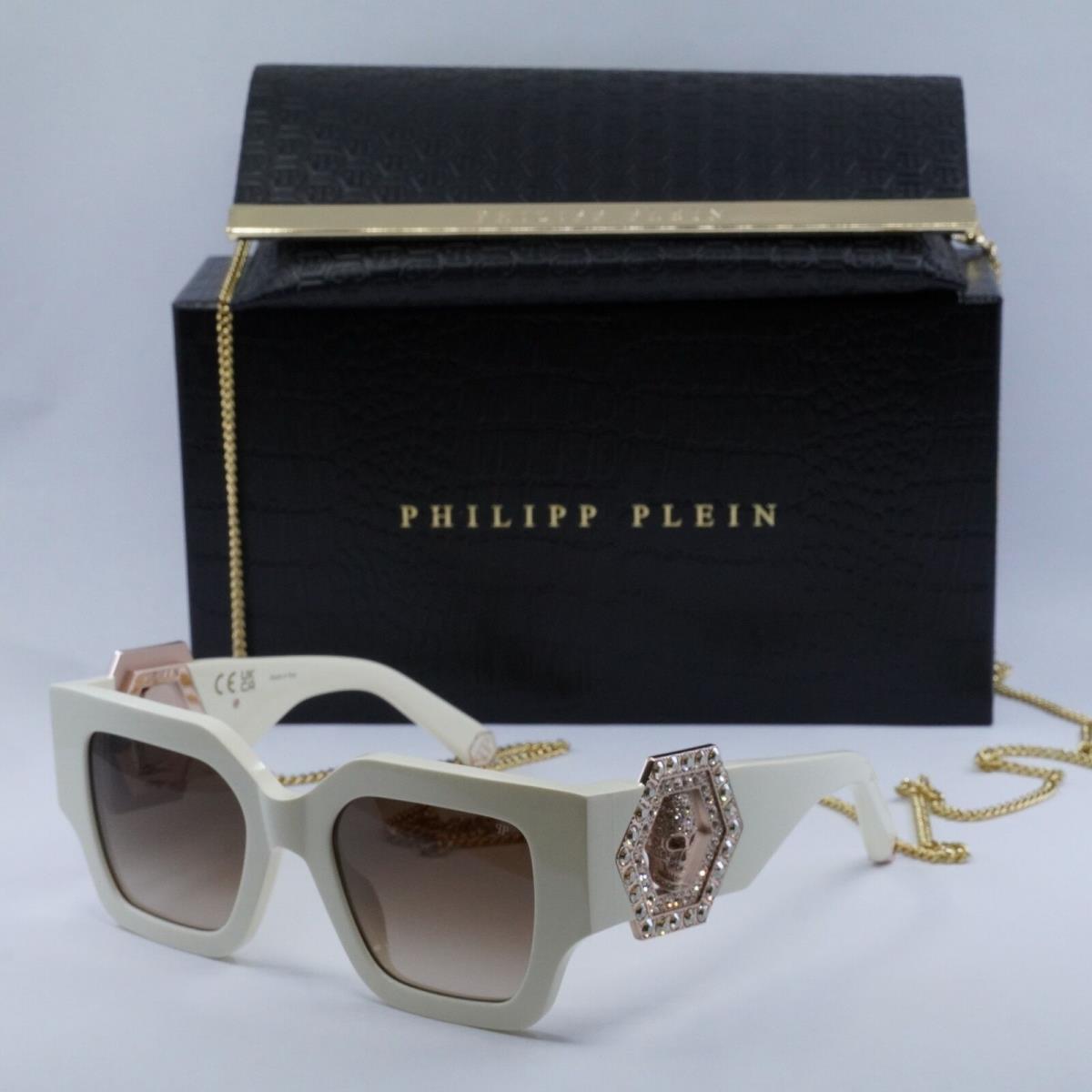 Philipp Plein SPP103S 09ZQ Ivory with Golden Chain/brown Gradient