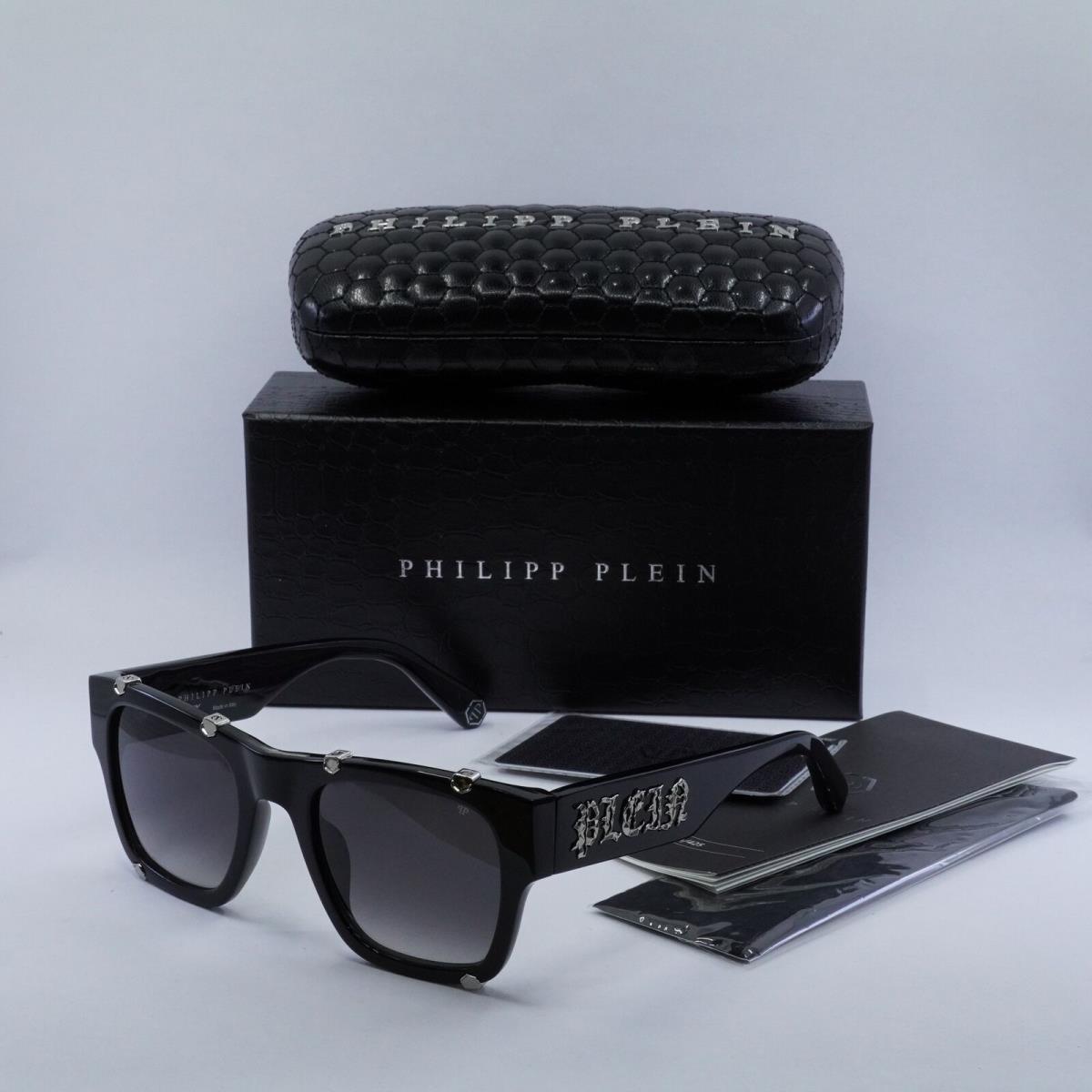 Philipp Plein SPP042W 0700 Shiny Black/gradient Grey 54-23-145 Sunglasses