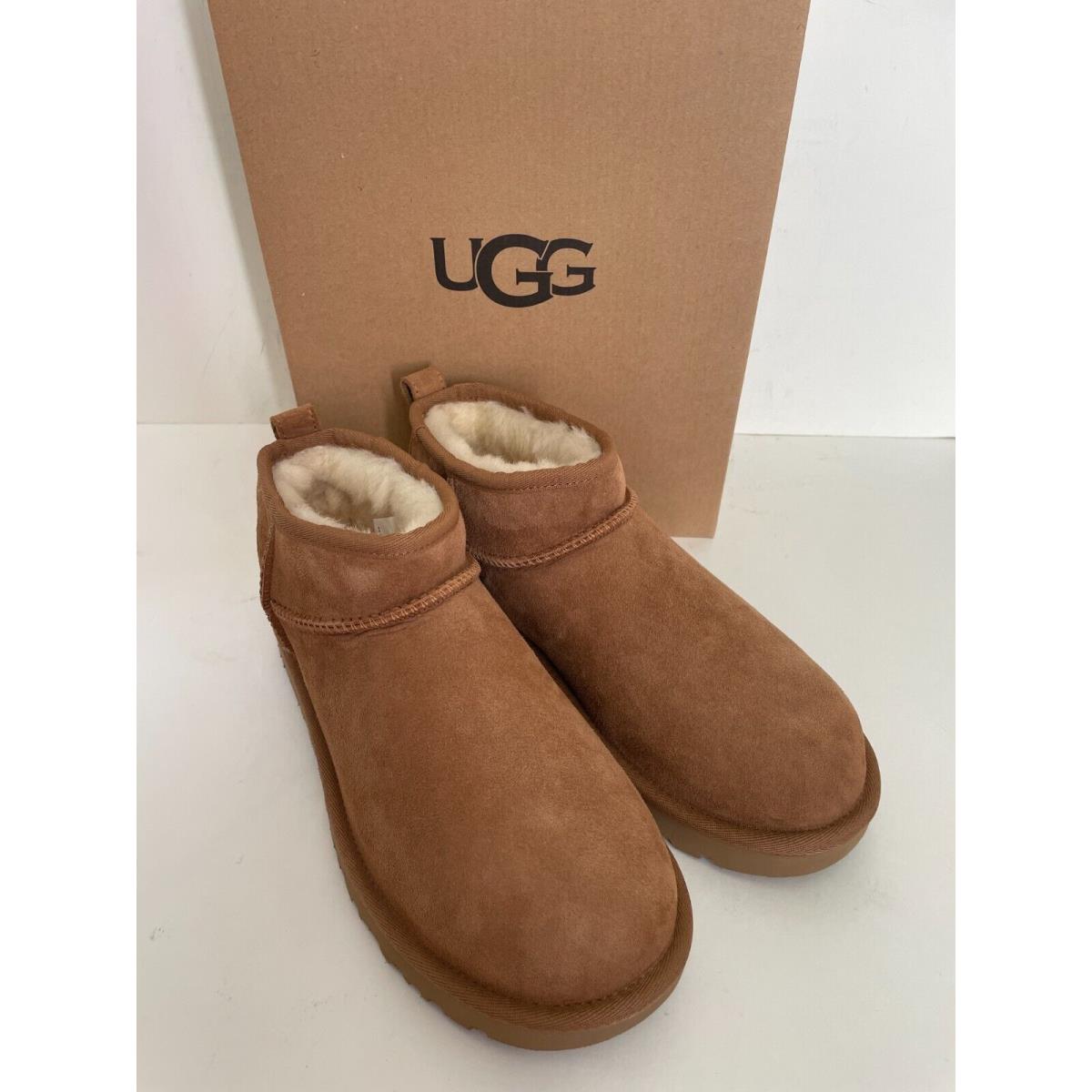 Ugg Classic Ultra Mini Chestnut Suede Boots