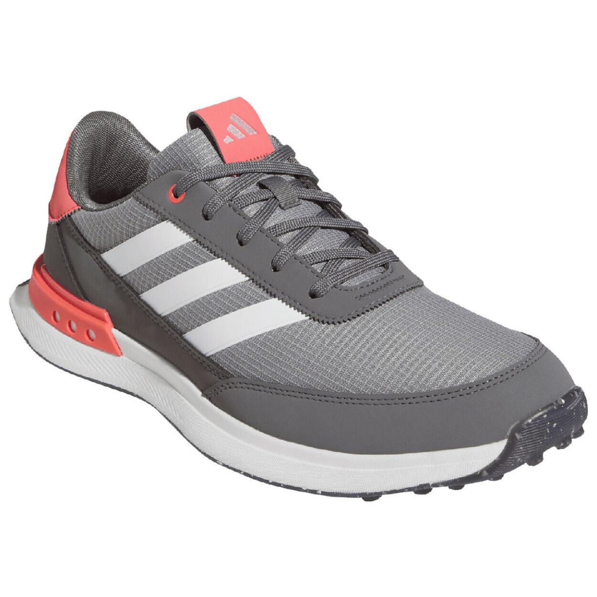 Adidas Men`s S2G 24 Spikeless Waterproof Golf Shoes - Grey/White/Scarlet