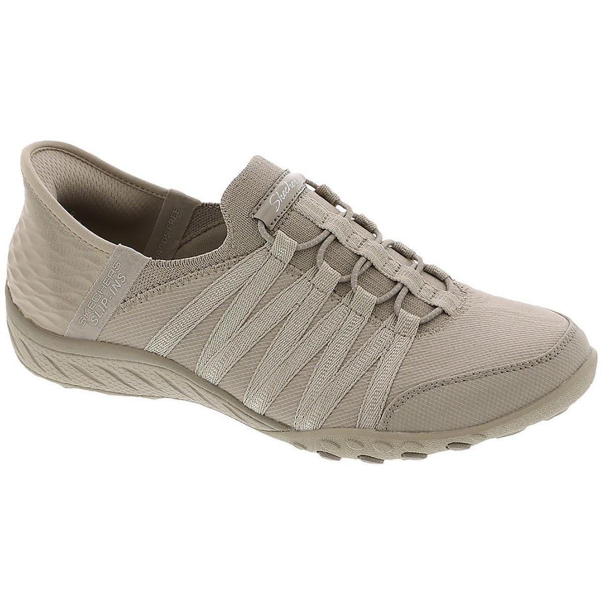 Skechers Womens Roll with Me Solid Slip-on Sneakers Shoes Bhfo 1156