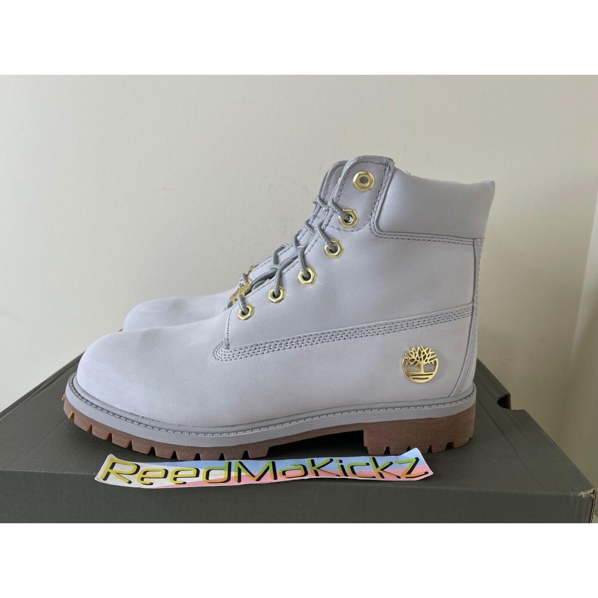 Timberland Boots 6 Inch Premium Light Grey Nubuck GS Youth Junior TB0A43B2 M29