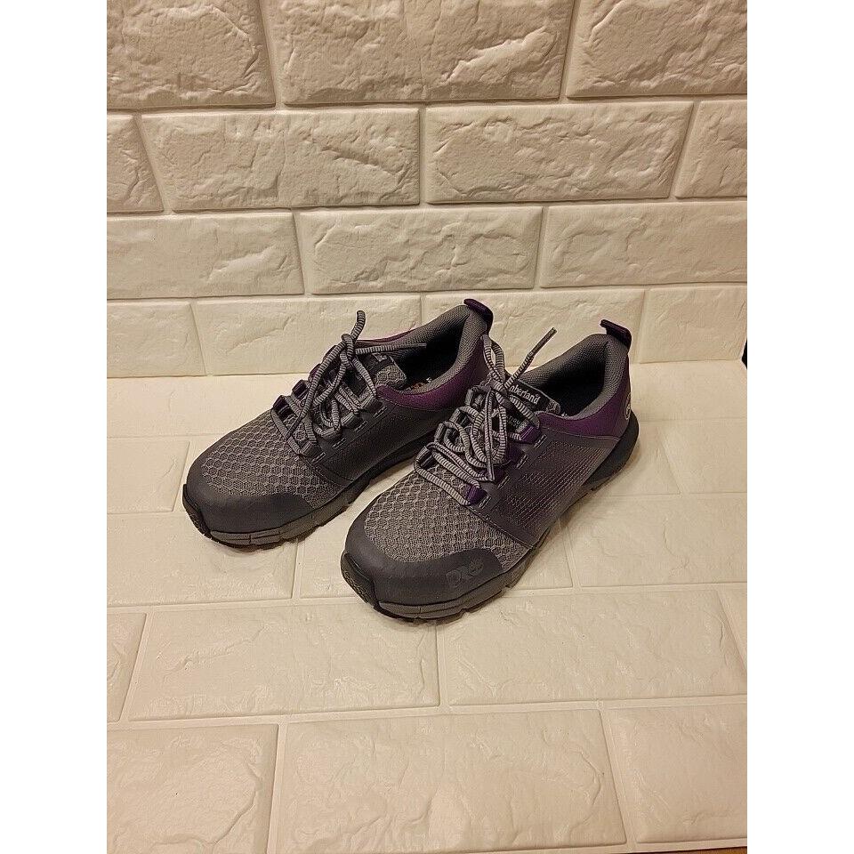 Timberland Pro Womens Radius Gray Purple Safety Shoes Size 6 New