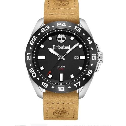 Timberland Carrigan Black Dial Brown Leather Strap Men s Watch TDWGB0029401