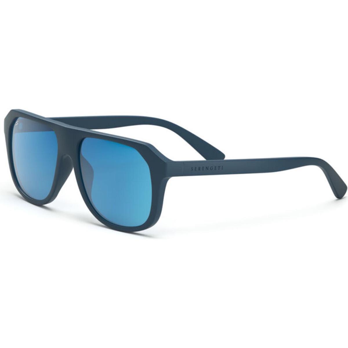 Serengeti Oatman Sunglasses - Photochromic Polarized Lenses SS535005/RubberisedPeacockBlue/DriversBlue