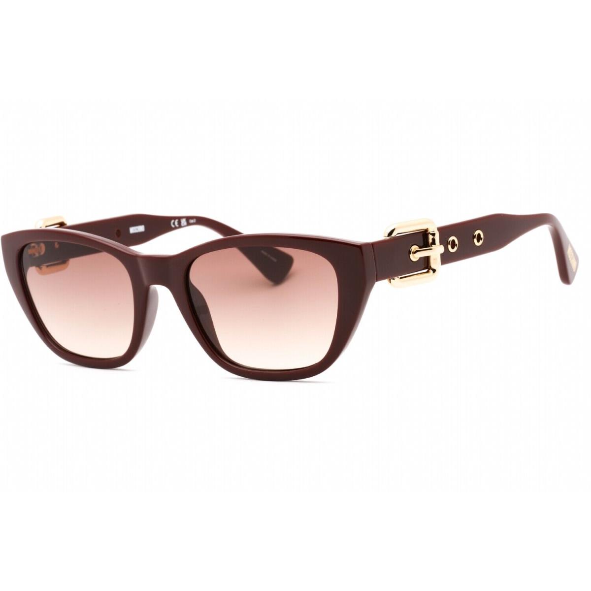 Moschino MOS130/S Lhf HA Sunglasses Burgundy Frame Brown Lenses 55mm - Frame: Burgundy, Lens: Brown