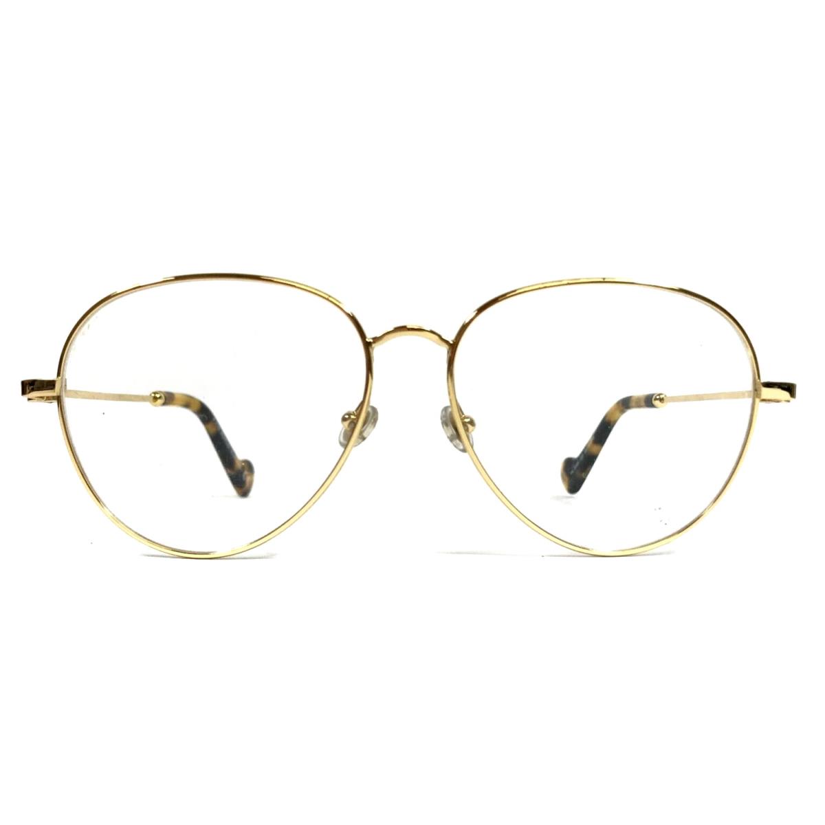 Moncler Eyeglasses Frames ML5068 030 Shiny Gold Aviator Wire Rim 55-14-140