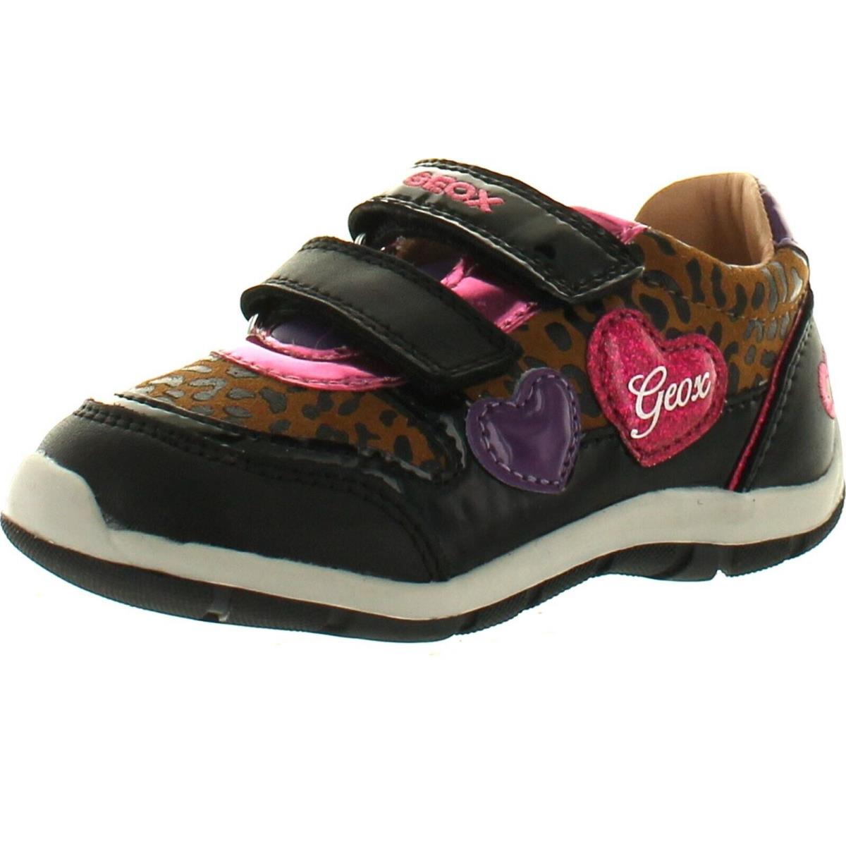 Geox Little Girls Shaax Leopard Hearts Fashion Sneakers