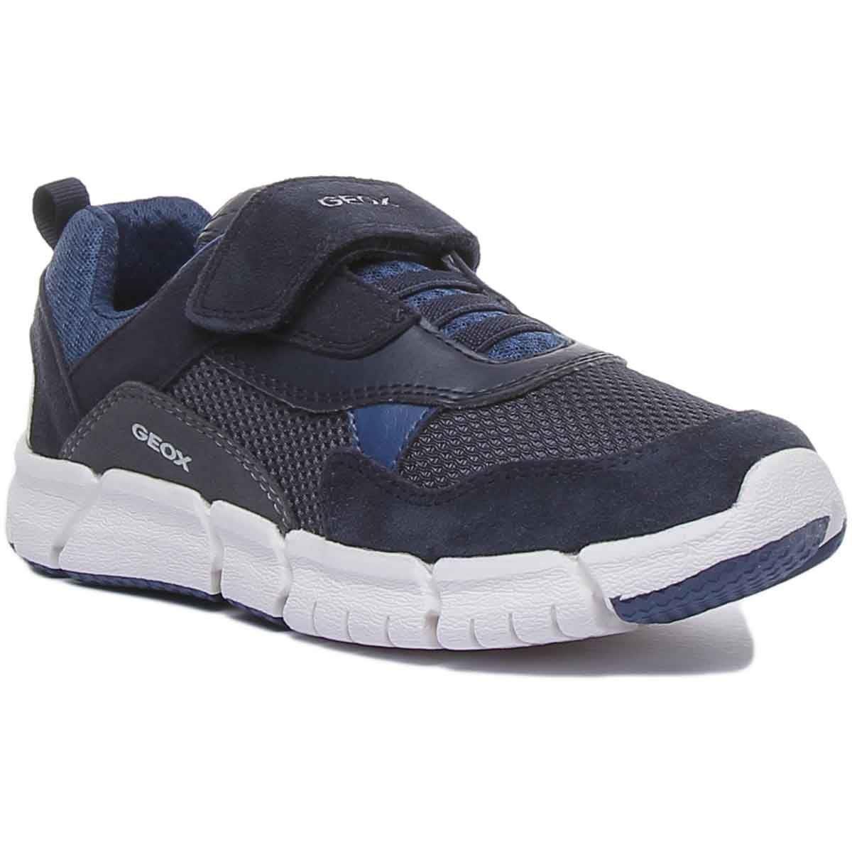 Geox J Flexyper Lightweight Elastic Lace Mens Sneaker In Navy Size US 6 - 12