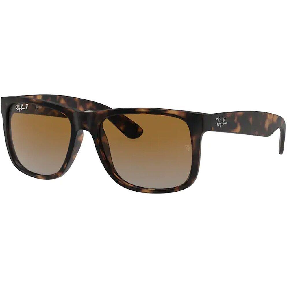 Ray-ban Justin Rubber Havana Grey Gradient Brown Plastic Polarized - Frame: Matte Havana