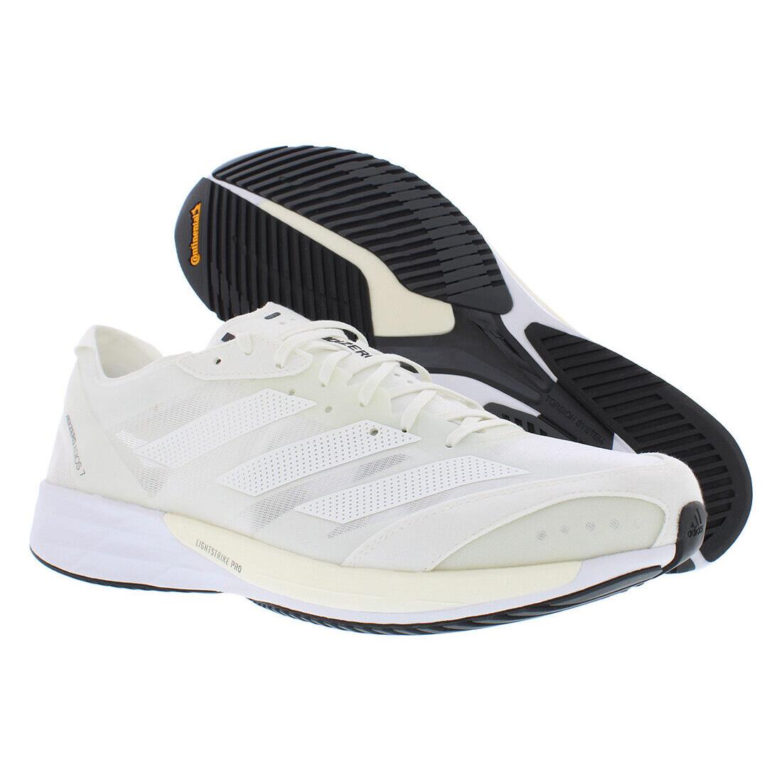 Adidas Adizero Adios 7 Mens Shoes Size 12.5 Color: Non Dyed/footwear - Non Dyed/Footwear White/Core Black, Main: White