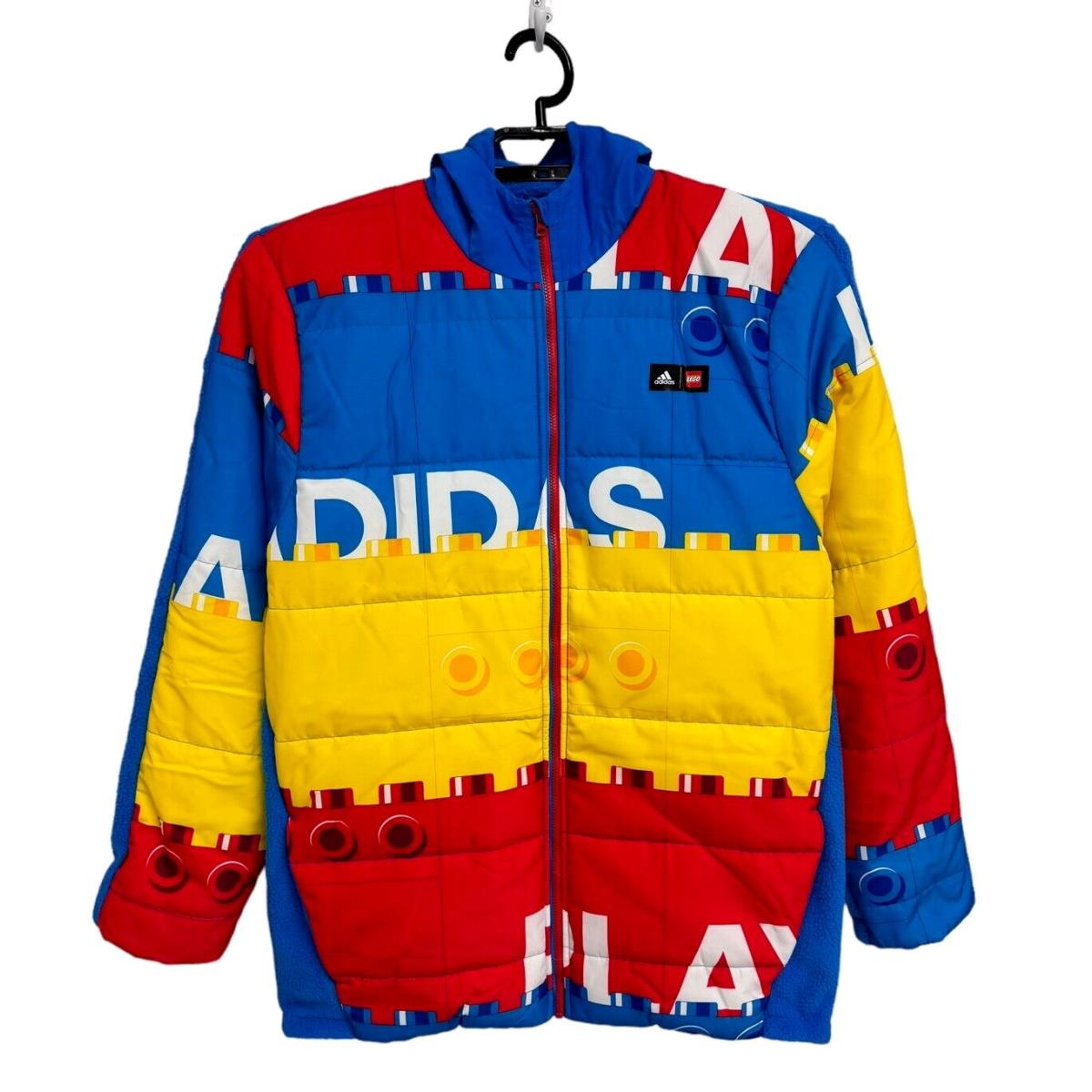 Adidas Lego HM2229 Youth Boys Puffer Hoodie Coat Jacket Multicolor Size XL