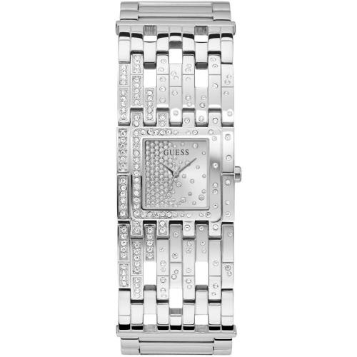 Guess 22mm Silver Tone White Dial Waterfall Women`s Watch GW0441L1