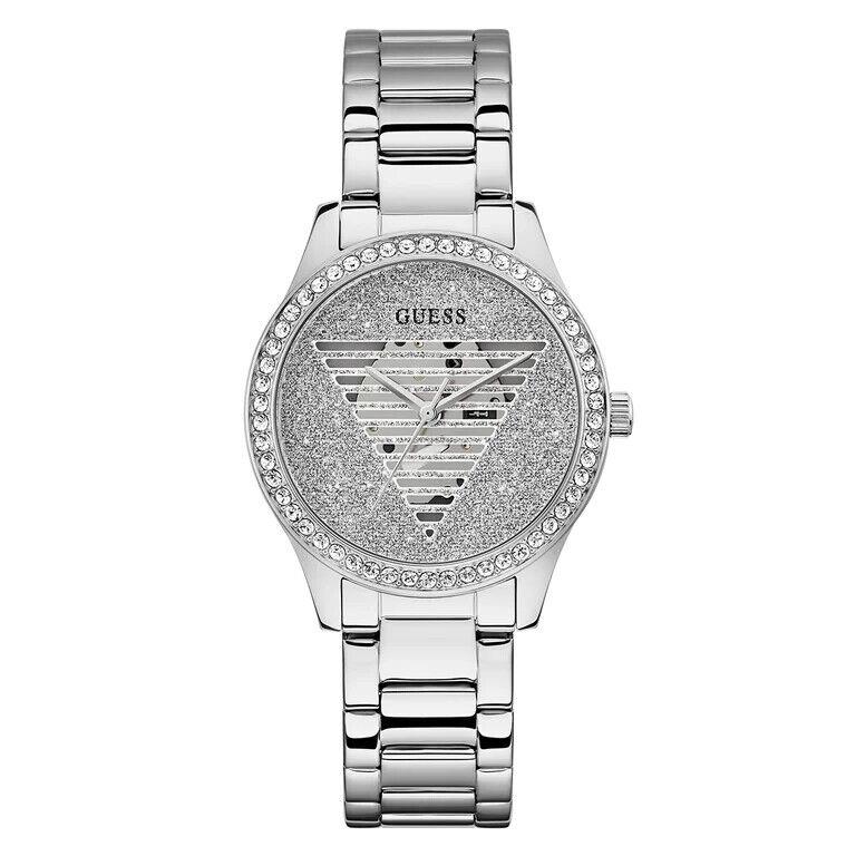 Guess Ladies Silver Tone Triangle Dial Analog Watch - GW0605L1