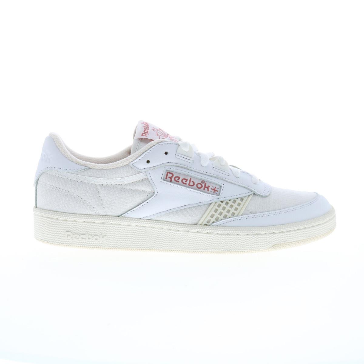 Reebok Club C 85 Vintage Mens Beige Leather Lace Up Lifestyle Sneakers Shoes