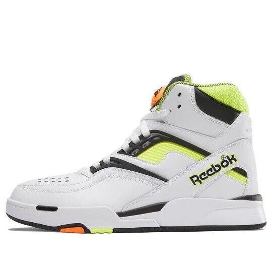 Men Reebok Pump Twilight Zone Basketball Shoes Size 8.5 White Yellow 100033132