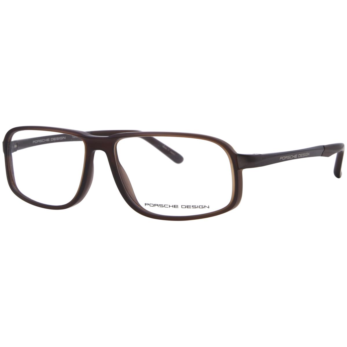 Porsche Design Men`s Eyeglasses P`8229 P8229 Full Rim Optical Frame 57MM Brown