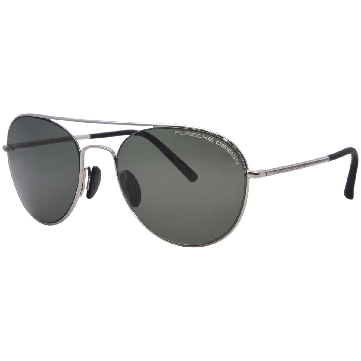 Porsche Design Men`s P8606 P/8606 Pilot Sunglasses 54mm Silver