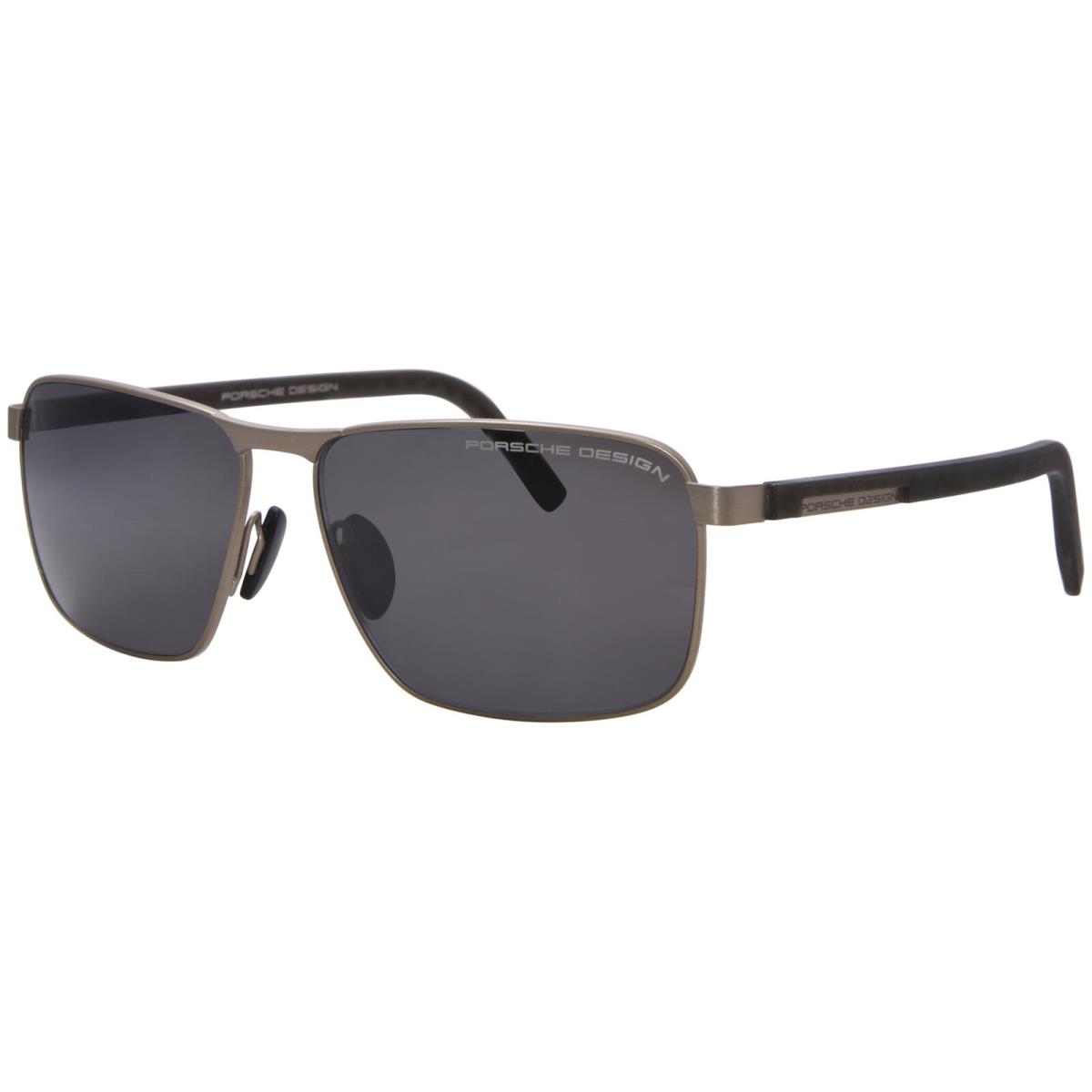 Porsche P/8640-D Sunglasses Men`s Gunmetal/polarized Grey Square Shape 59mm