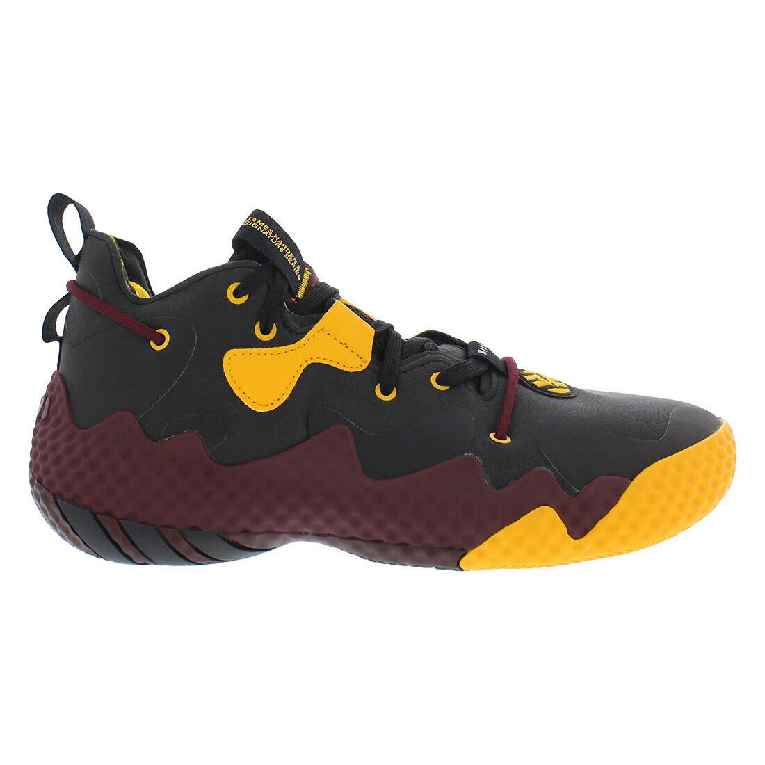 Adidas Sm Harden Vol.6 Unisex Shoes - Black/Burgundy/Yellow, Main: Black