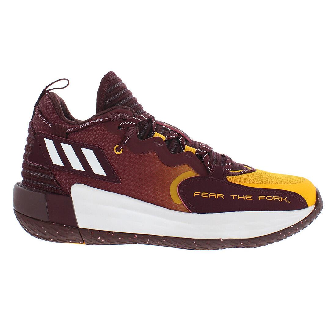 Adidas Sm Dame 7 Extply Unisex Shoes - Burgundy/Yellow, Main: Red