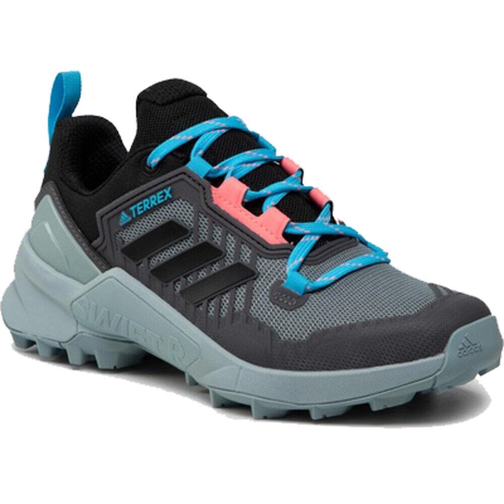 Adidas Women`s Terrex Swift R3 Gore-tex Hiking Shoes - Magic Grey/Core Black/ Acid Red