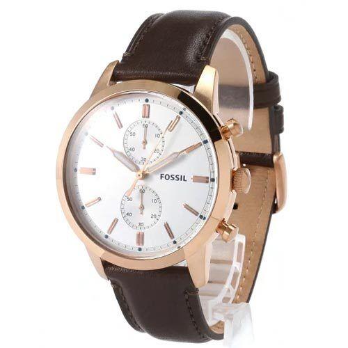 Fossil Men`s Townsman Chronograph Java Leather Watch FS5468