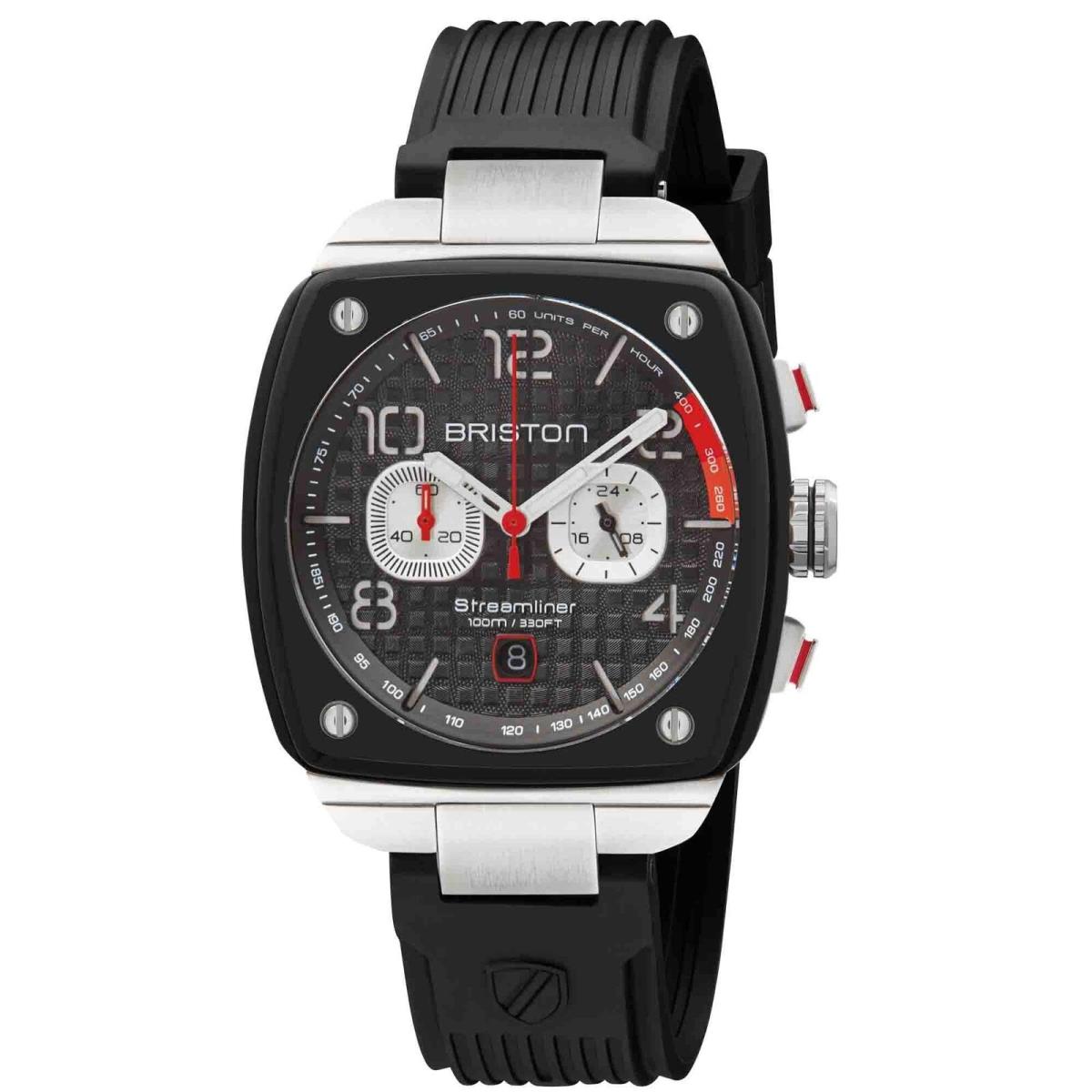 Briston Streamliner Gentleman Driver Chrono Black Acetate Black Watch - Brand Ne