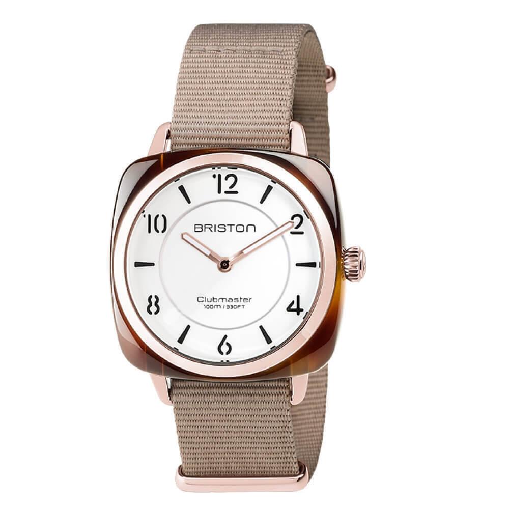 Briston Clubmaster Chic HM Gold White Watch