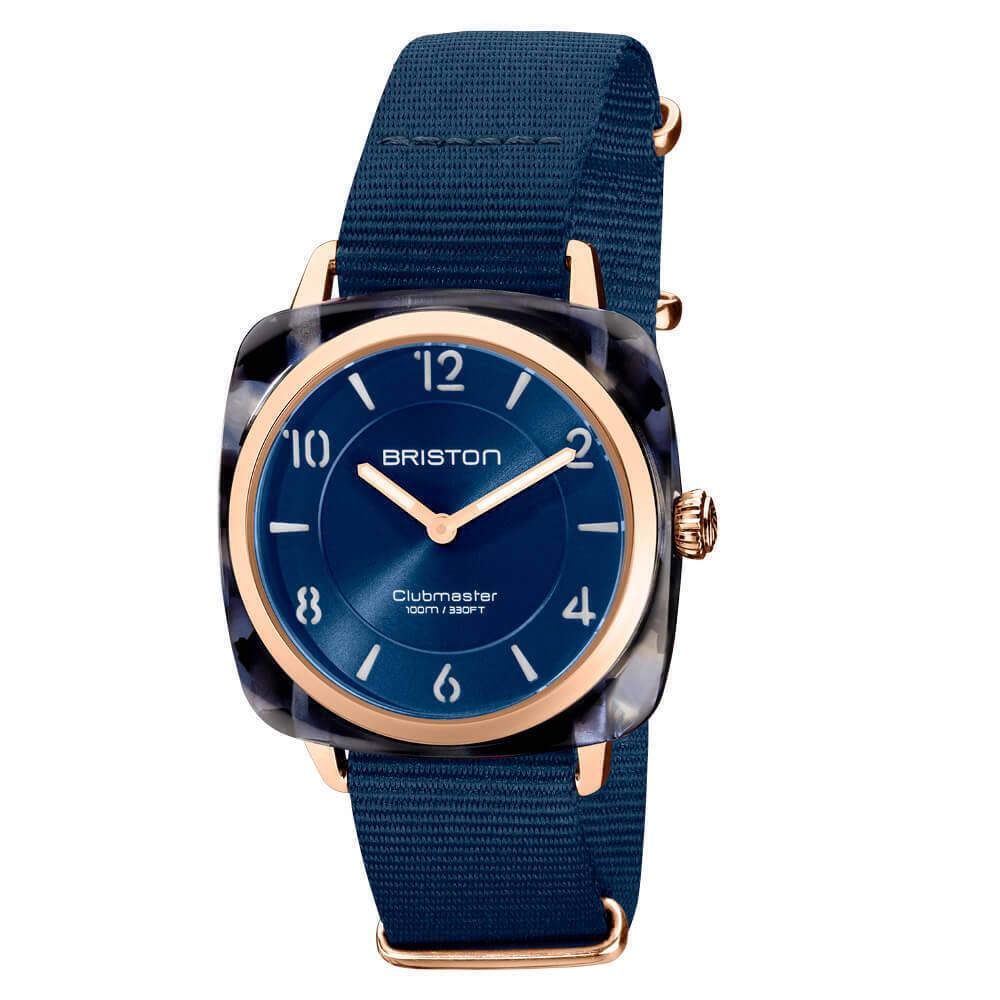 Briston Clubmaster Chic HM Gold Midnight Blue Watch