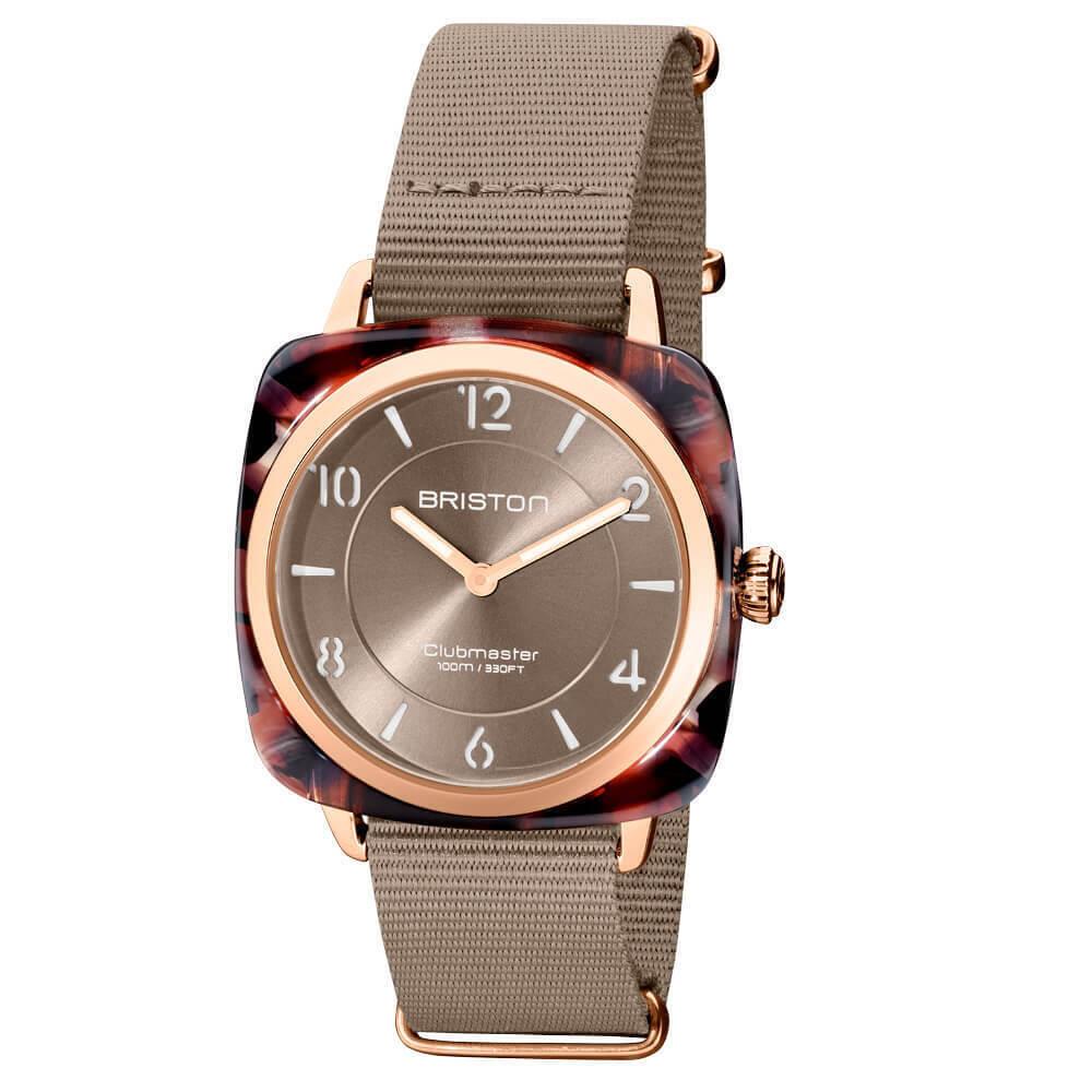 Briston Clubmaster Chic HM Gold Grey Taupe Watch