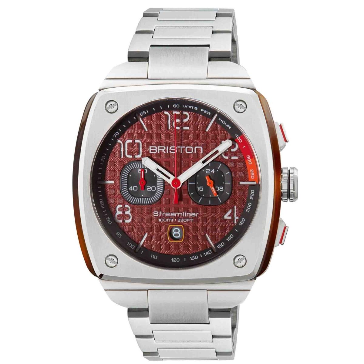 Briston Streamliner Gentleman Driver Chrono Steel Red Watch