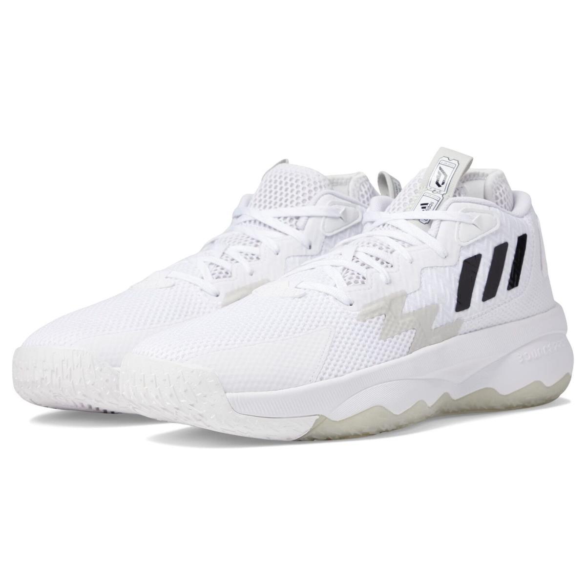 Adidas Unisex Dame 8 Basketball Shoe White/black/grey 12.5 US Men - White/Black/Grey