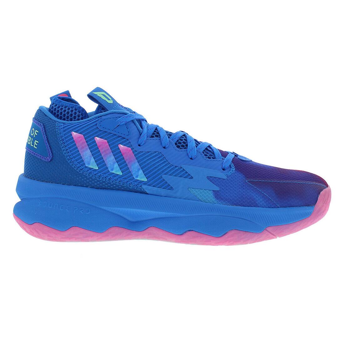 Adidas Dame 8 Unisex Shoes - Blue/Pink, Main: Blue