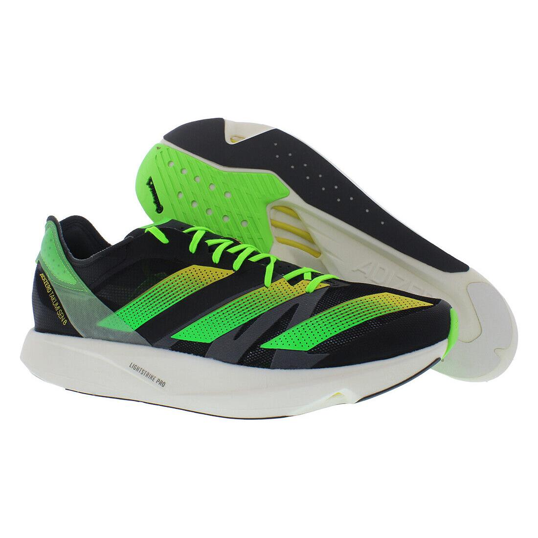 Adidas Adizero Takumi Sen 8 Mens Shoes - Core Black/Beam Yellow/Solar Green, Main: Black