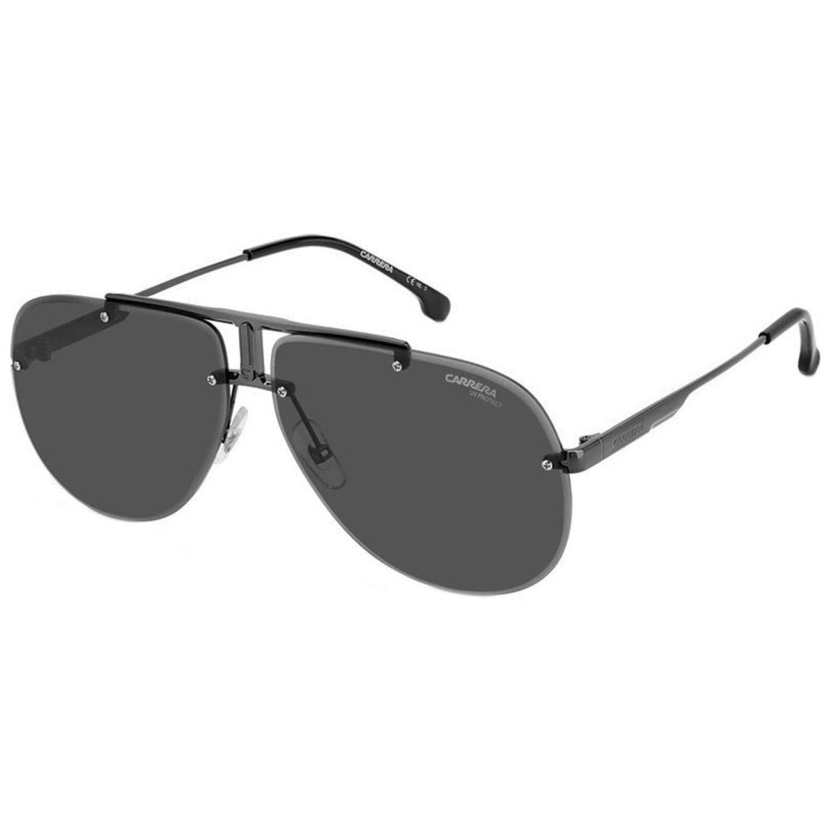 Carrera Men`s Ruthenium Black Aviator Rimless Sunglasses - CA1052S-0V81-IR