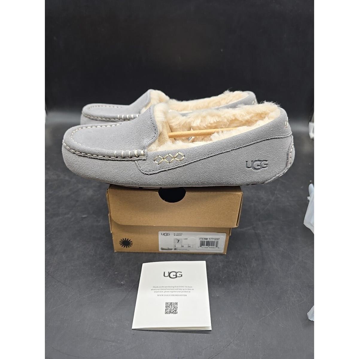 Women`s Shoes Ugg Ansley Indoor/outdoor Moccasin Slippers 1106878W Light Grey 7W