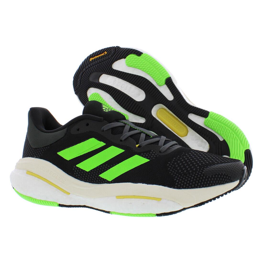 Adidas Solar Glide 5 Mens Shoes Size 7.5 Color: Black/green - Black/Green, Main: Black