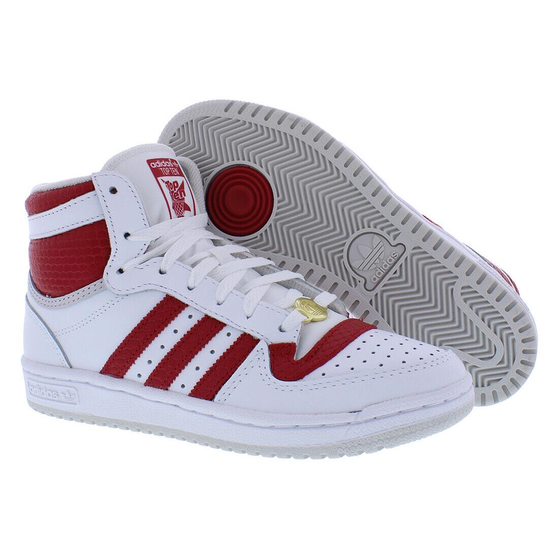 Adidas Top Ten RB Womens Shoes Size 6.5 Color: Cloud White/power Red/grey One - Cloud White/Power Red/Grey One, Main: White