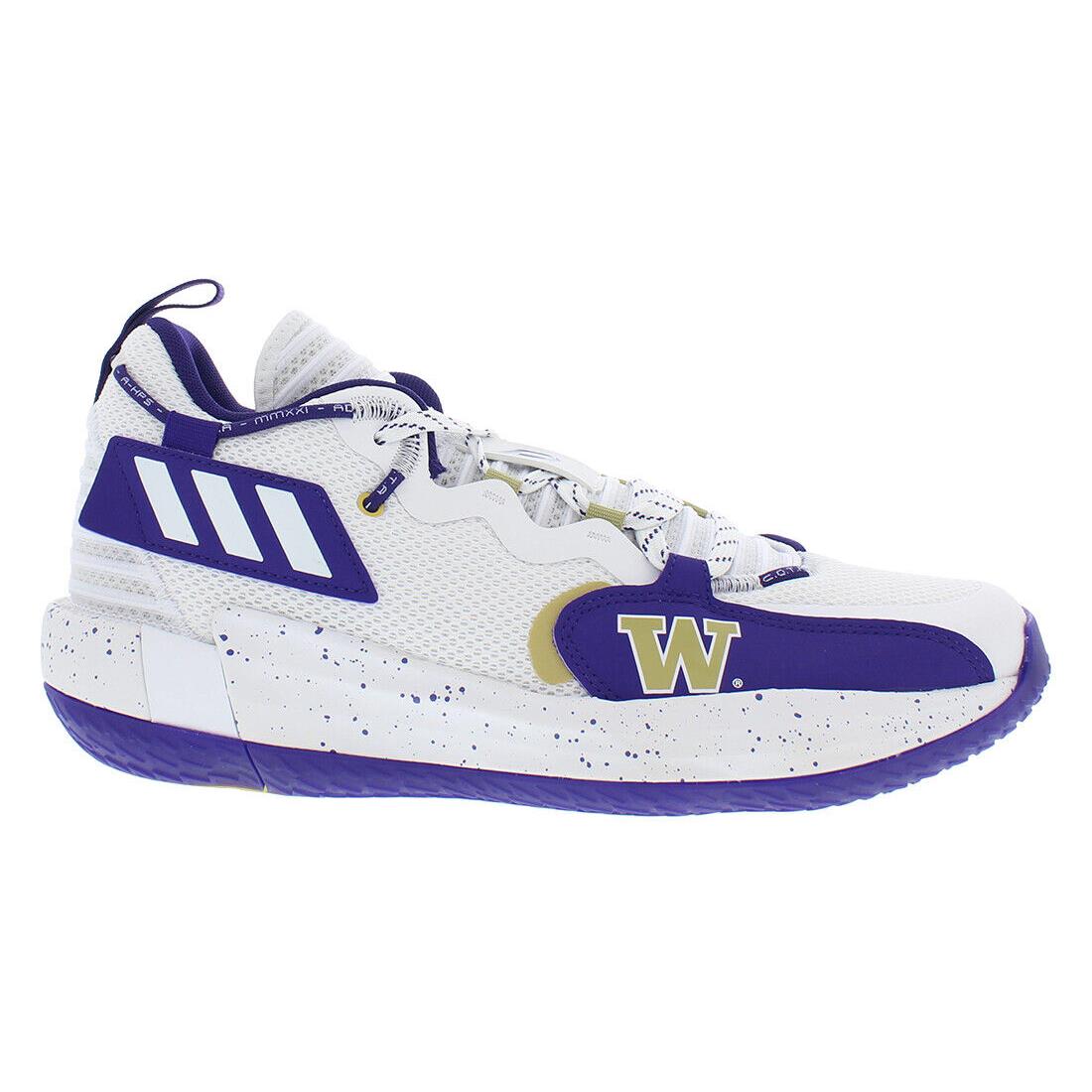 Adidas Sm Dame 7 Extply Unisex Shoes Size 9.5 Color: White/purple - White/Purple, Main: White