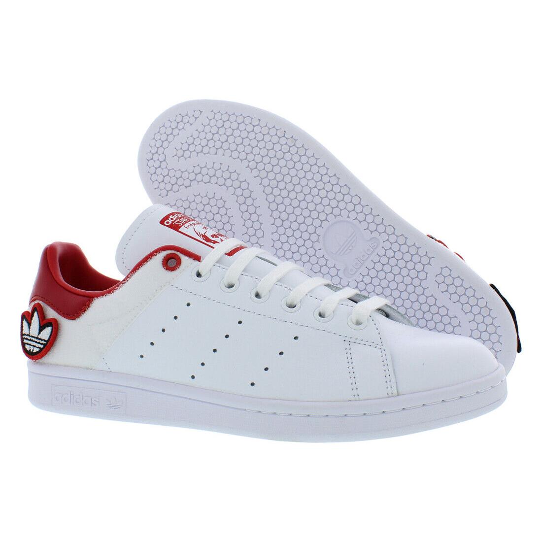 Adidas Stan Smith Mens Shoes Size 4 Color: White/red - White/Red, Main: White