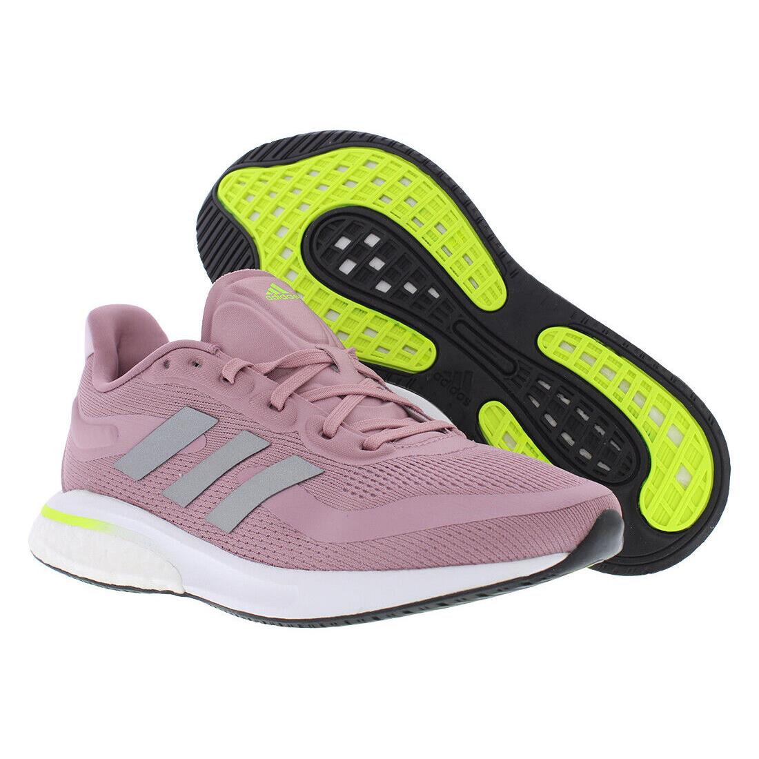 Adidas Supernova Womens Shoes Size 6.5 Color: Magic Mauve/silver - Magic Mauve/Silver Metallic/Solar Yellow, Main: Pink