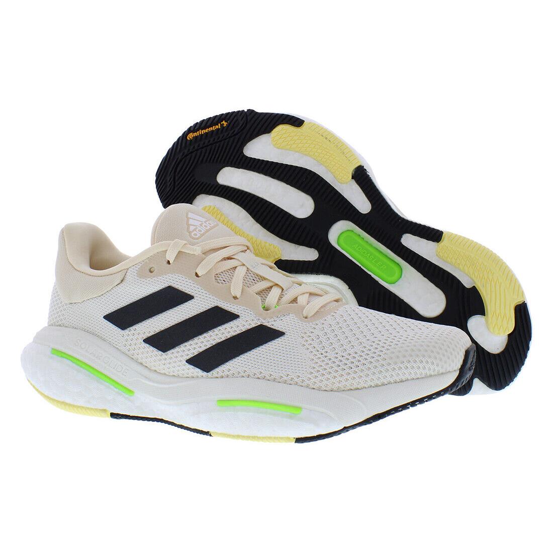 Adidas Solar Glide 5 Womens Shoes Size 7 Color: Ecru Tint/carbon/solar Green - Ecru Tint/Carbon/Solar Green, Main: White