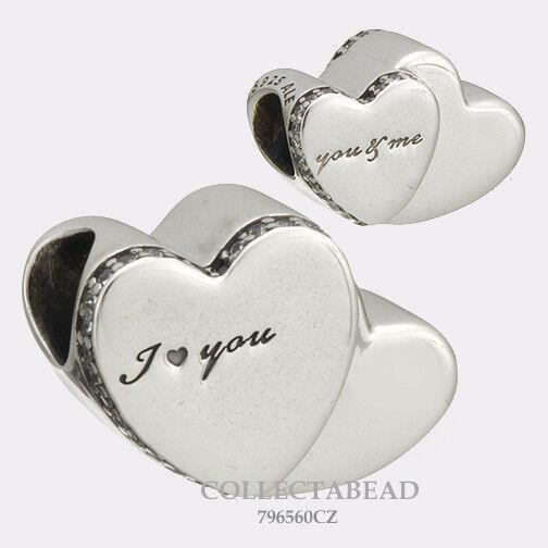 Pandora Silver Two Hearts CZ Bead 796560CZ