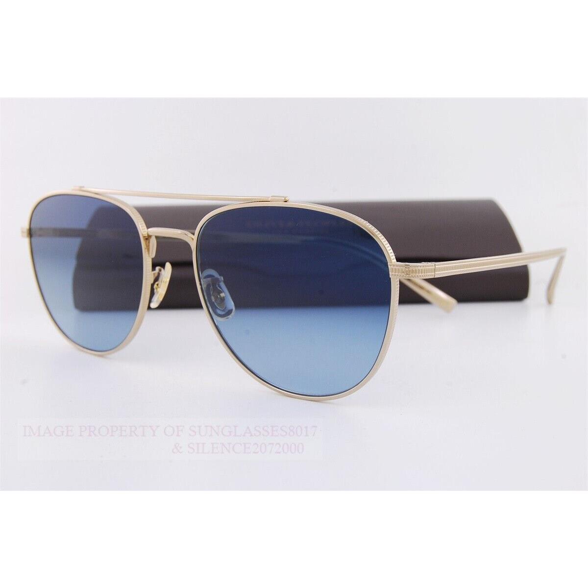 Oliver Peoples Sunglasses Rivetti 1335/ST 5035Q8 Gold Titanium/blue